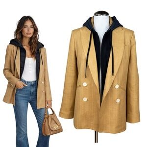 $695 New VERONICA BEARD Parineti Dickey Blazer Jacket Sz 2 Camel
